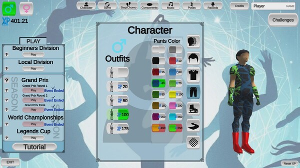 Screenshot z Figure Skating Legends