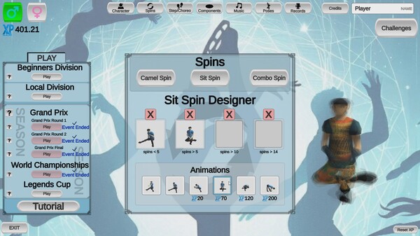 Screenshot z Figure Skating Legends