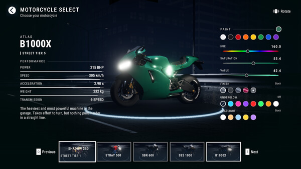 Motorcycle Night Ride — скриншот 3