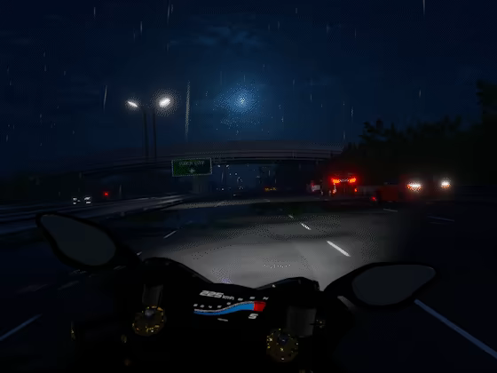 Motorcycle Night Ride video 6