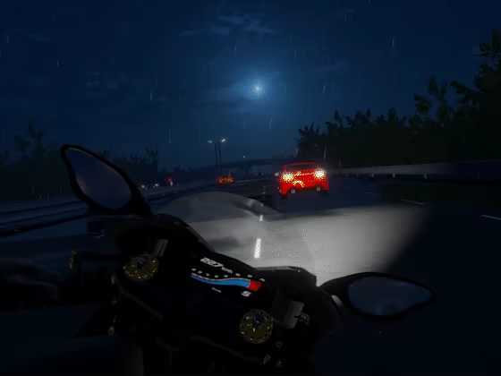 Motorcycle Night Ride video 8