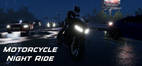 Motorcycle Night Ride Steam Banner