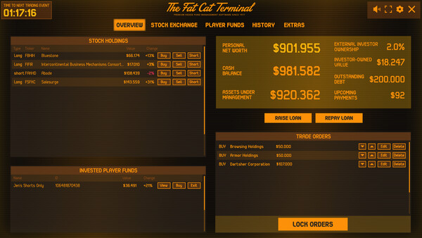 Screenshot of Hedge Fund Manager Simulator MMO