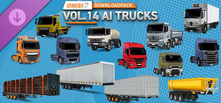 OMSI 2 Add-on Downloadpack Vol. 14 - AI Trucks cover art