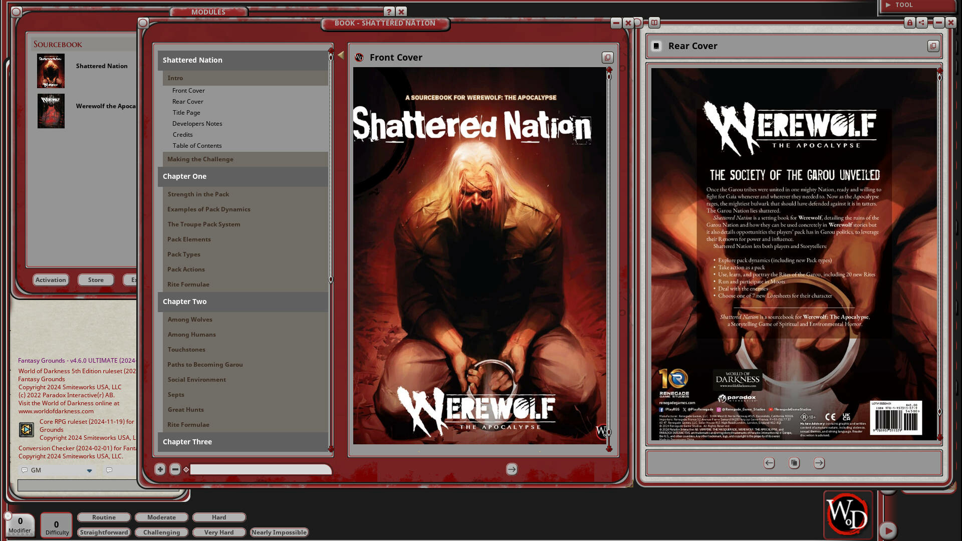 Fantasy Grounds - Werewolf: Shattered Nationのスクリーンショット 1