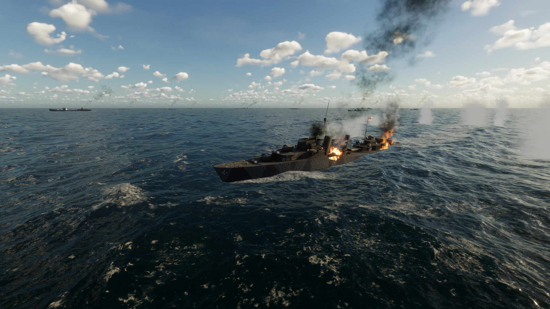 Cañones principales del acorazado Scharnhorst en acción