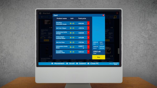 Electronics Supermarket Simulator.