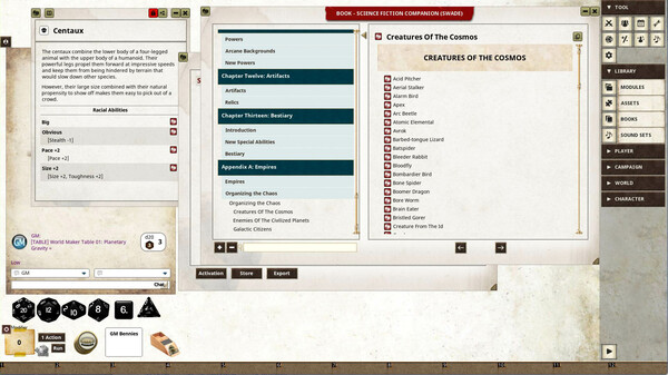Fantasy Grounds - Science Fiction Companion (SWADE)