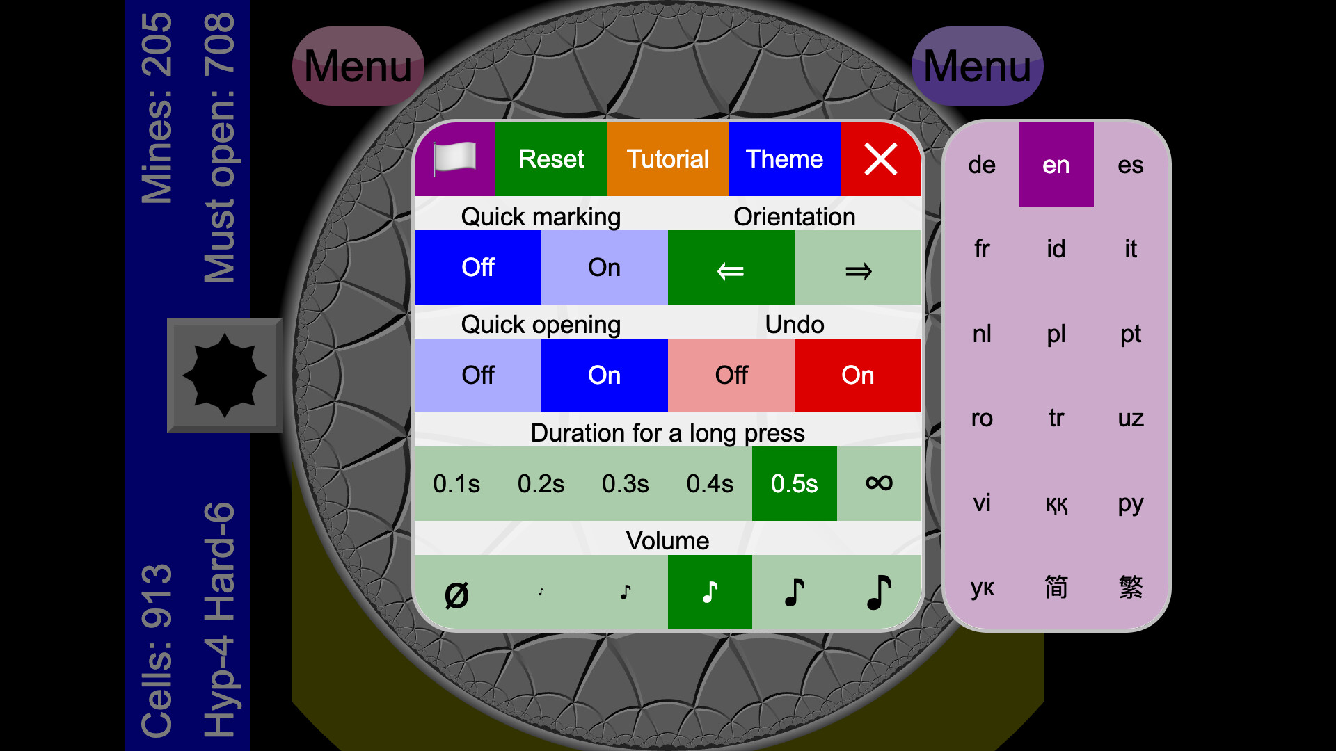 #5. Non-Euclidean Minesweeper (Steam) By: CTRL Studio