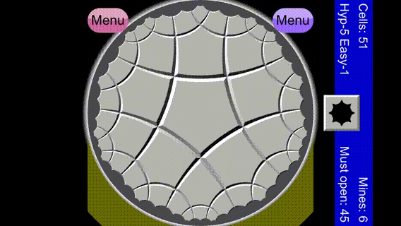 Non-Euclidean Minesweeper video 1