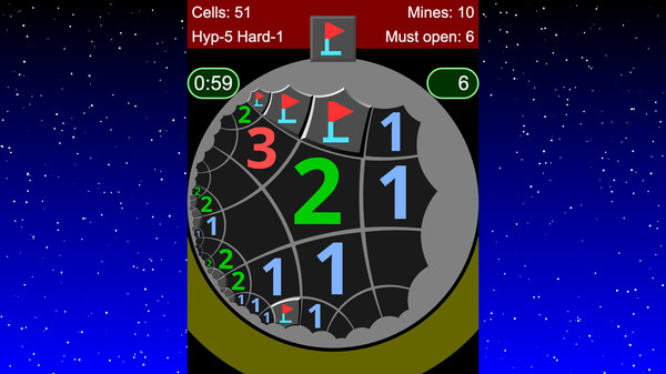 Non-Euclidean Minesweeper screenshot 2