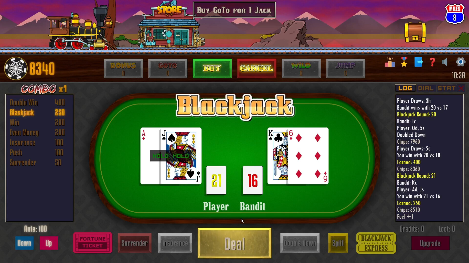 Poker Train - Blackjack PC gameplay screenshot 1 of 6