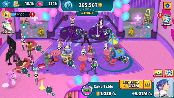 Screenshot of Cafe Maid - Classic Edition gameplay showing in-action mechanics