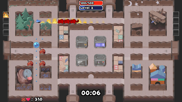 Screenshot of Maze Mice gameplay showing in-action mechanics