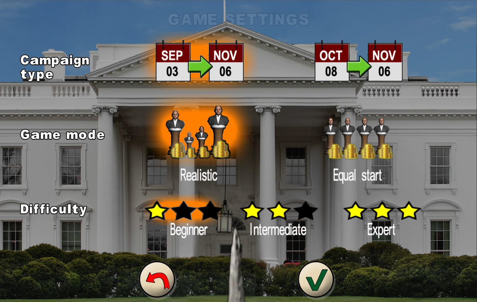 screenshot of The Race for the White House 6