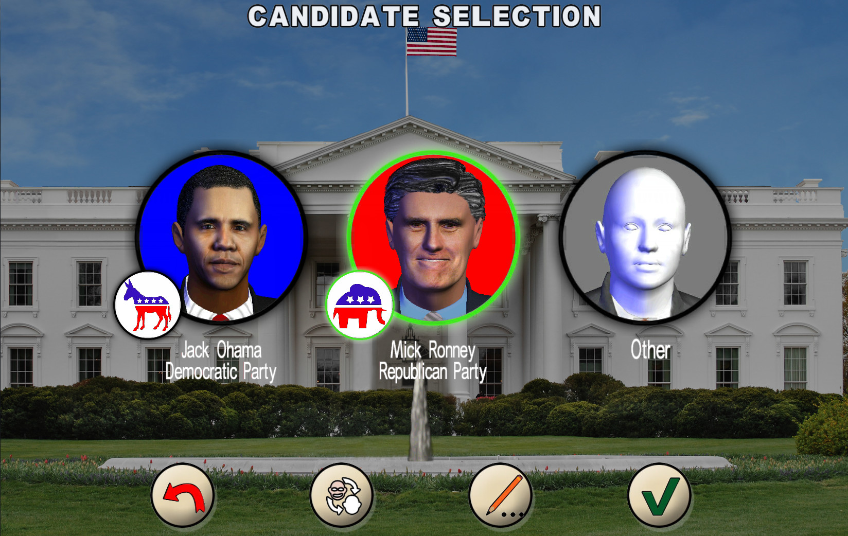 screenshot of The Race for the White House 2