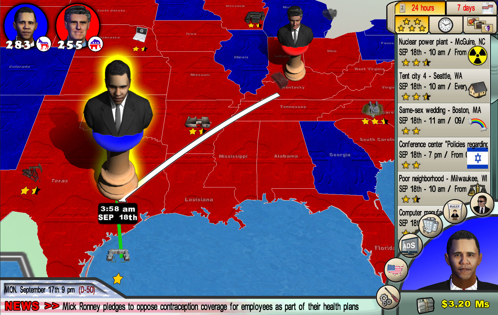 screenshot of The Race for the White House 1