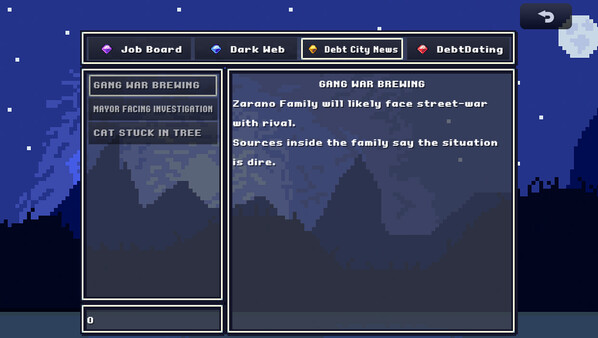 Screenshot z Debt City