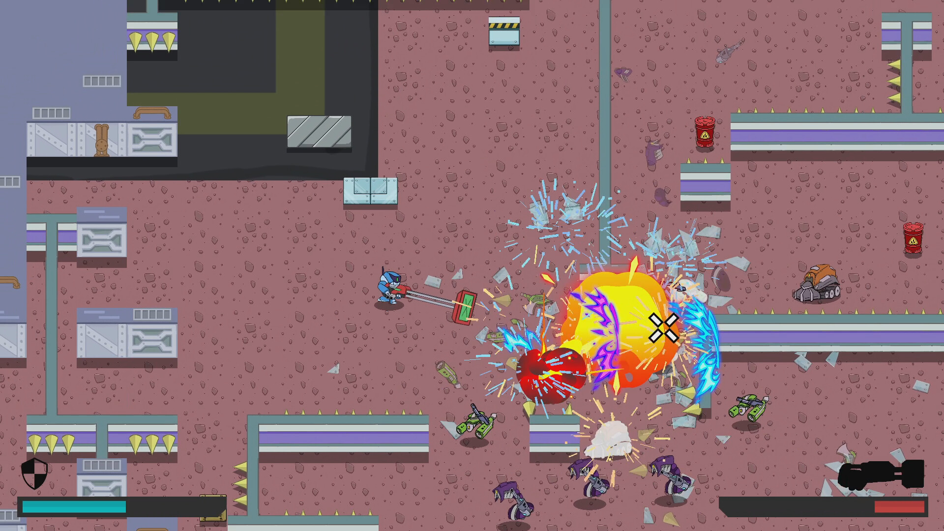 Robot with a Ram Cannon