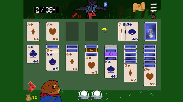 Скриншот из Klondike's Hike: A Solitaire Roguelike
