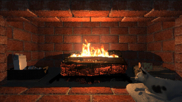 Screenshot z Virtual Interactive Fireplace - Cats Screenshot z Virtual Interactive Fireplace - Cats