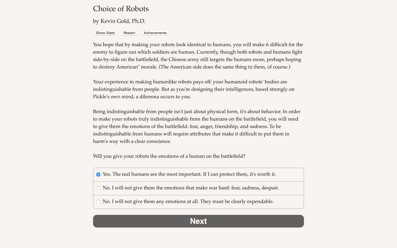 #4. Choice of Robots (Steam) Podle: Choice of Games