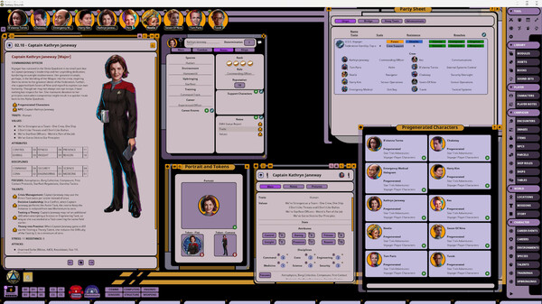 Fantasy Grounds - Star Trek Adventures: Voyager Player Characters