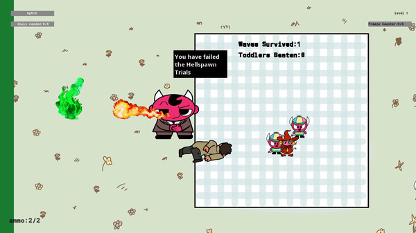 Hellspawn Trials: how many toddlers can you beat in a fight? screenshot 4