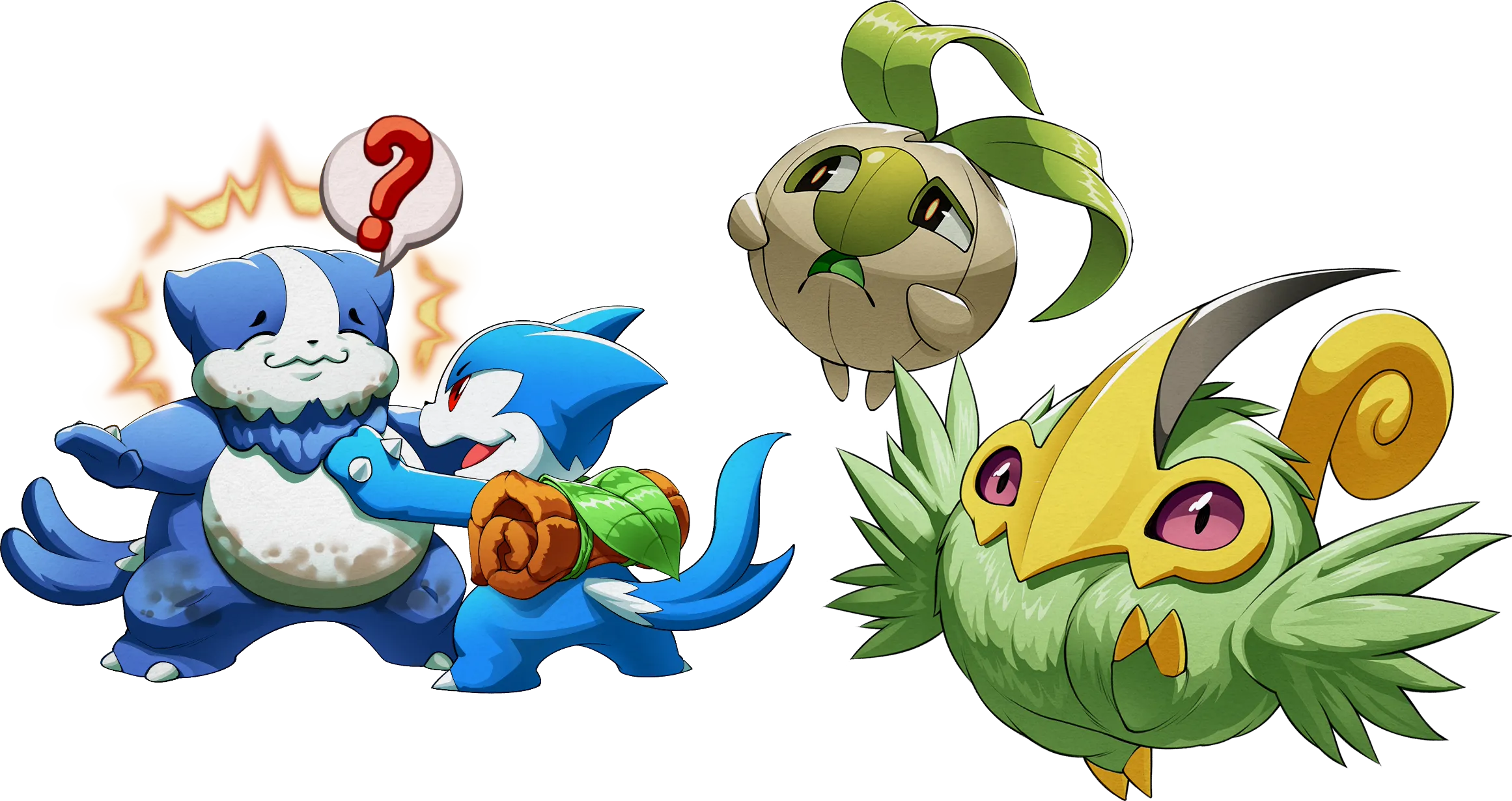 Bluveils, Folhiel, and Marisan, some of the characters in EDEN'S FRONTIER.