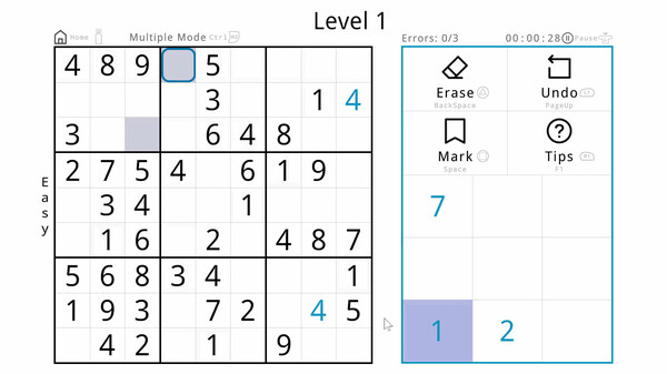 Скриншот из Minimalist Sudoku