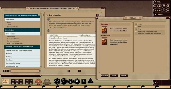 Fantasy Grounds - Dune - Adventures in the Imperium: Sand and Dust