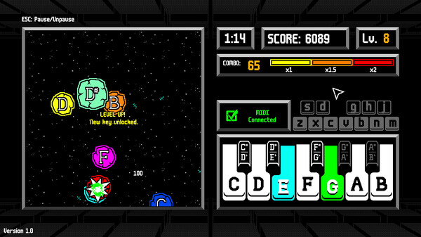 Musical Meteors game for Linux 1