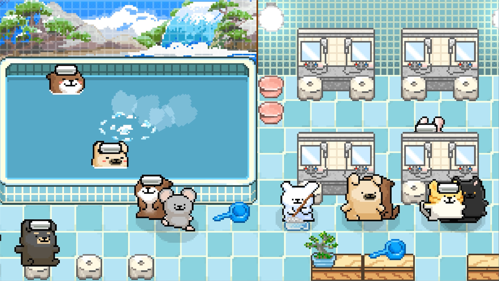 Maltese's Fluffy Onsen gameplay screenshot 1