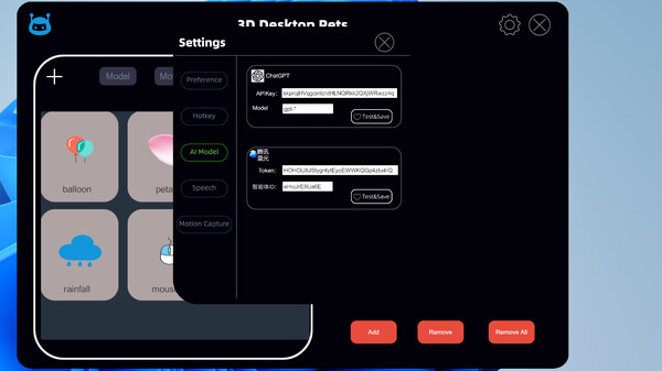 Screenshot z 3D Desktop Pets Screenshot z 3D Desktop Pets