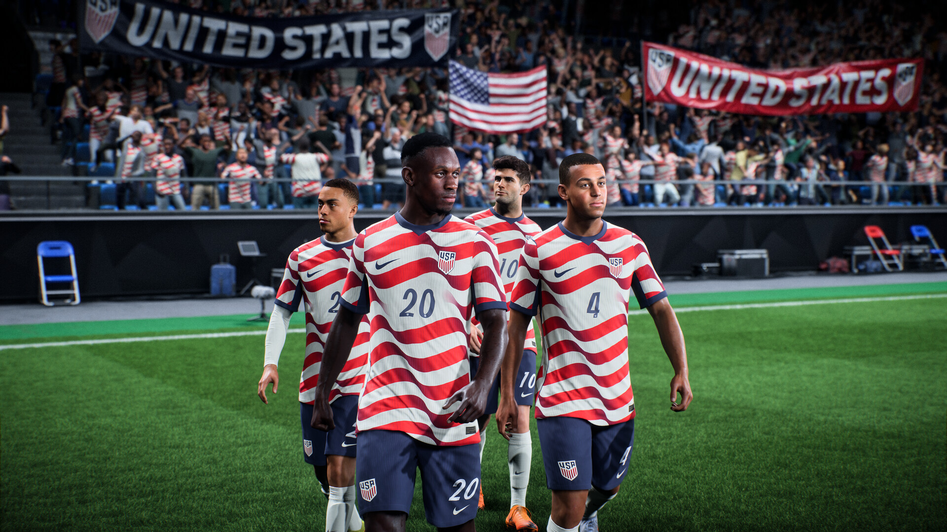 Players competing in EA Sports FC 26 official gameplay