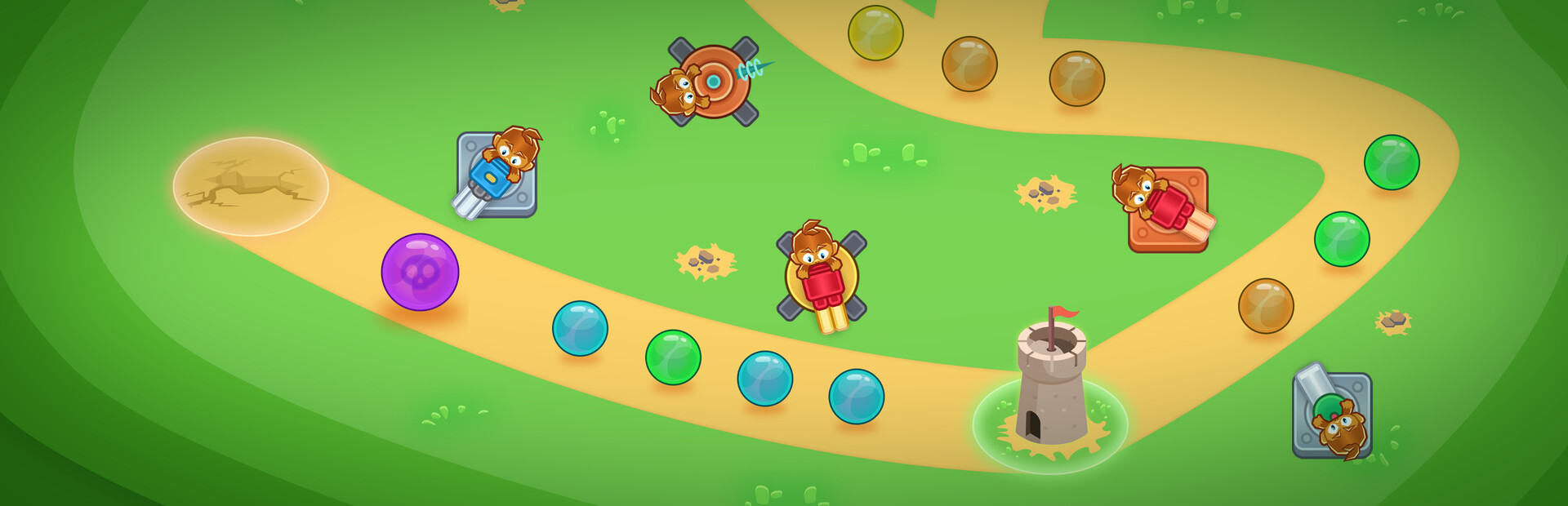 Monkey Bubble Defense