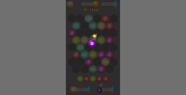 HexaMerge 2048 — gameplay screenshot 1