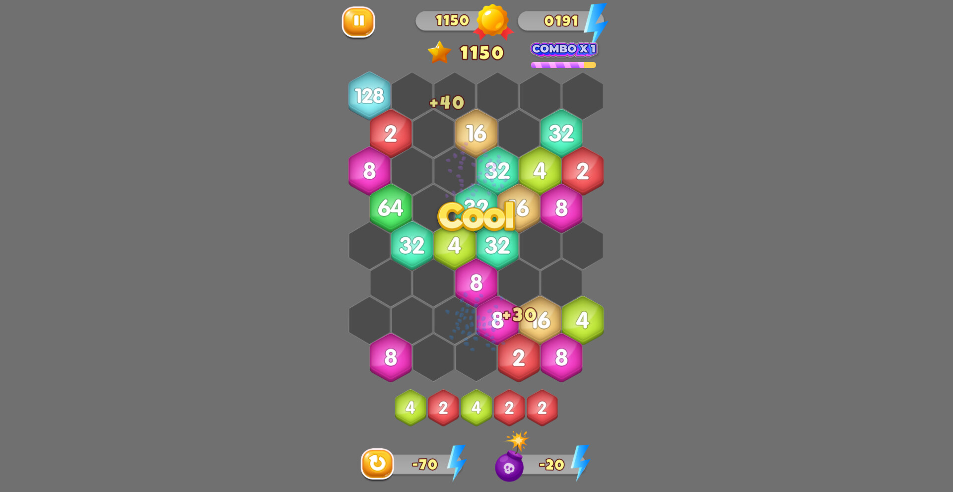 HexaMerge 2048 screenshot 4