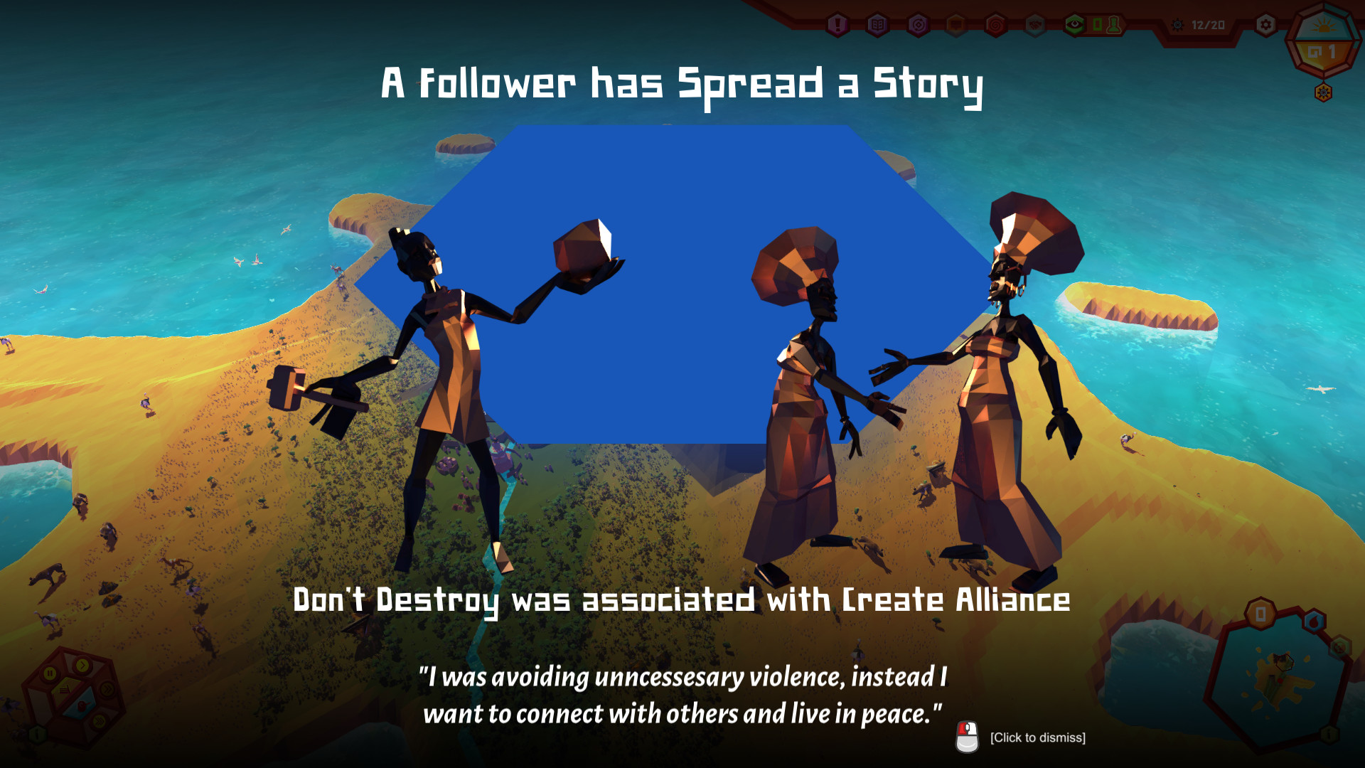 Crest — an indirect god sim