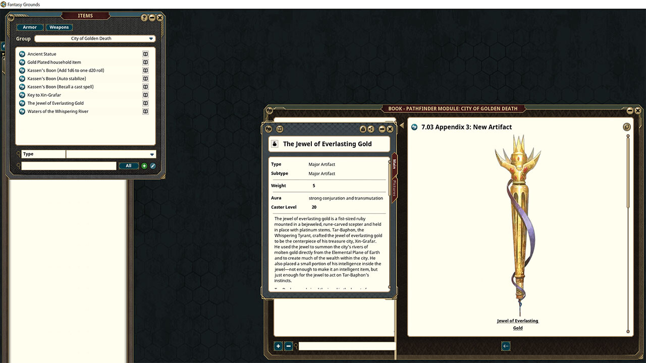 Fantasy Grounds - Pathfinder RPG - Pathfinder Module: City of Golden Deathのスクリーンショット 1
