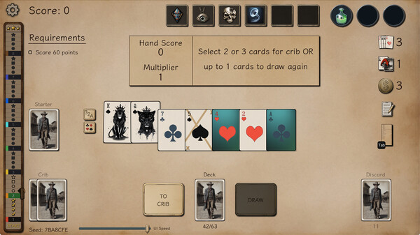 Cribbish game for Linux 1