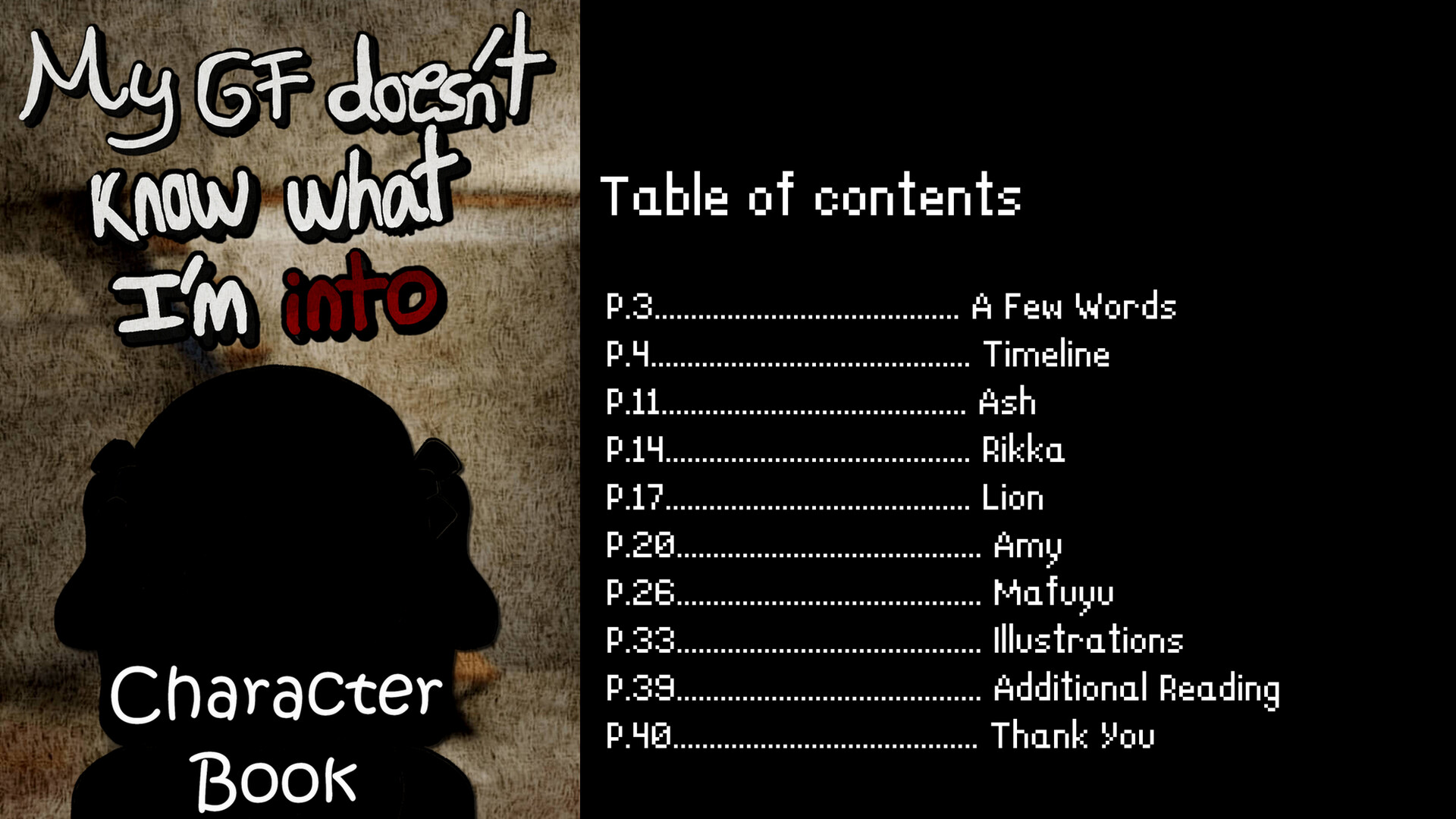 #1. My GF Doesn't Know What I'm Into: Character (Art)Book (Steam) 由: Meiri Games