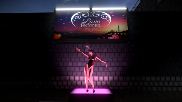 Screenshot of LOVE Hotel Simulator 🏩 gameplay showing in-action mechanics
