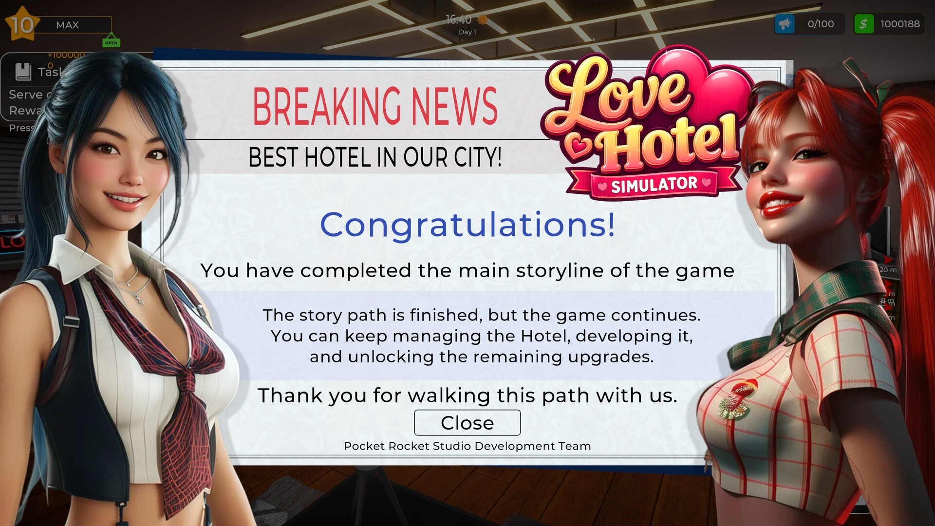 LOVE Hotel Simulator 🏩 screenshot 1
