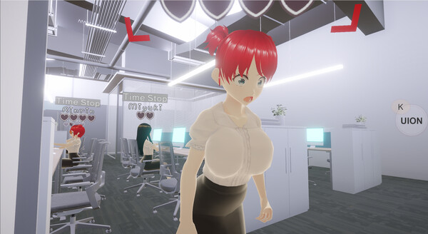 Screenshot of Freestyle Man in Office gameplay showing in-action mechanics