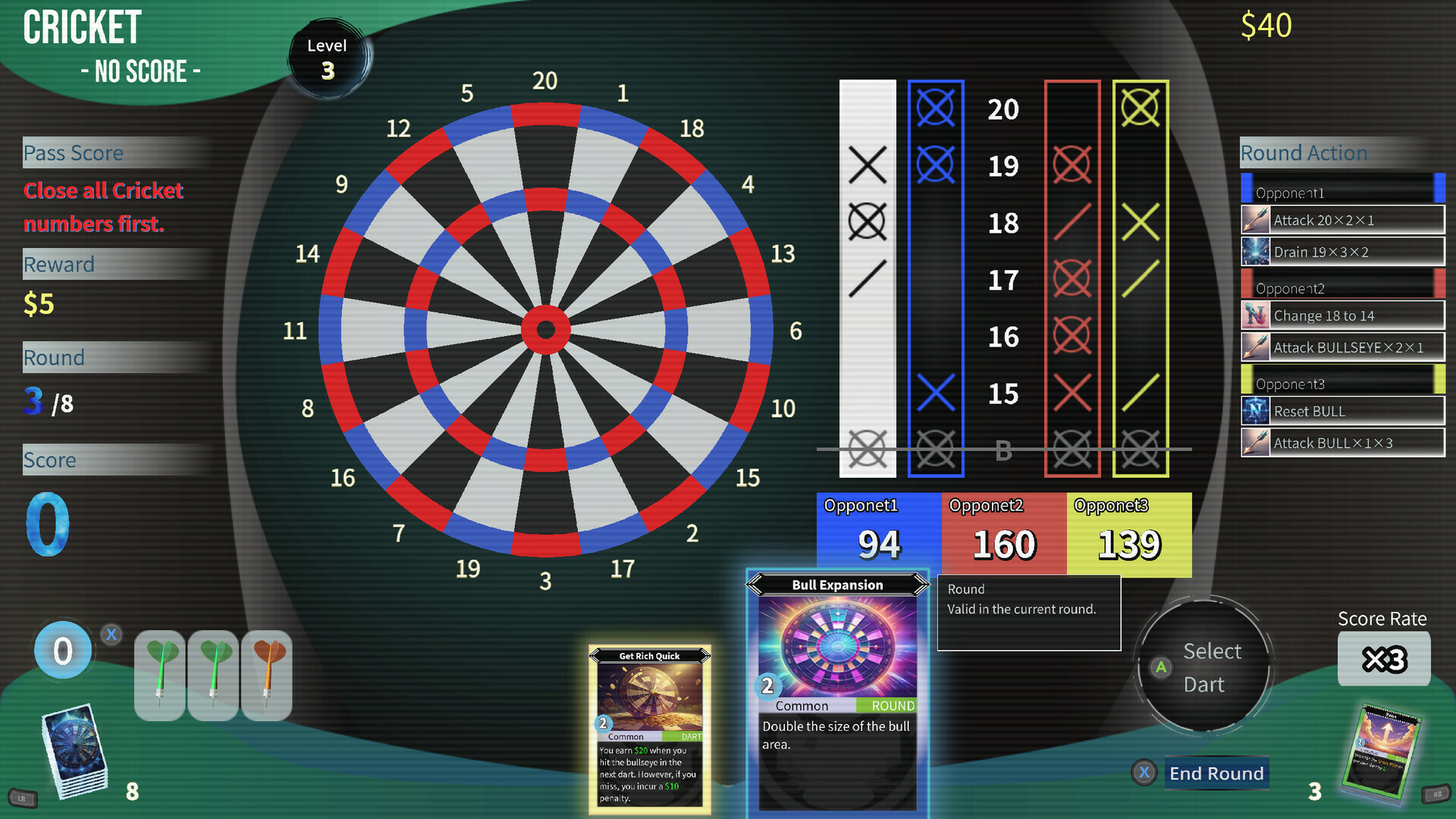 #1. Greedy Darts Demo (Steam) 由: tamtam