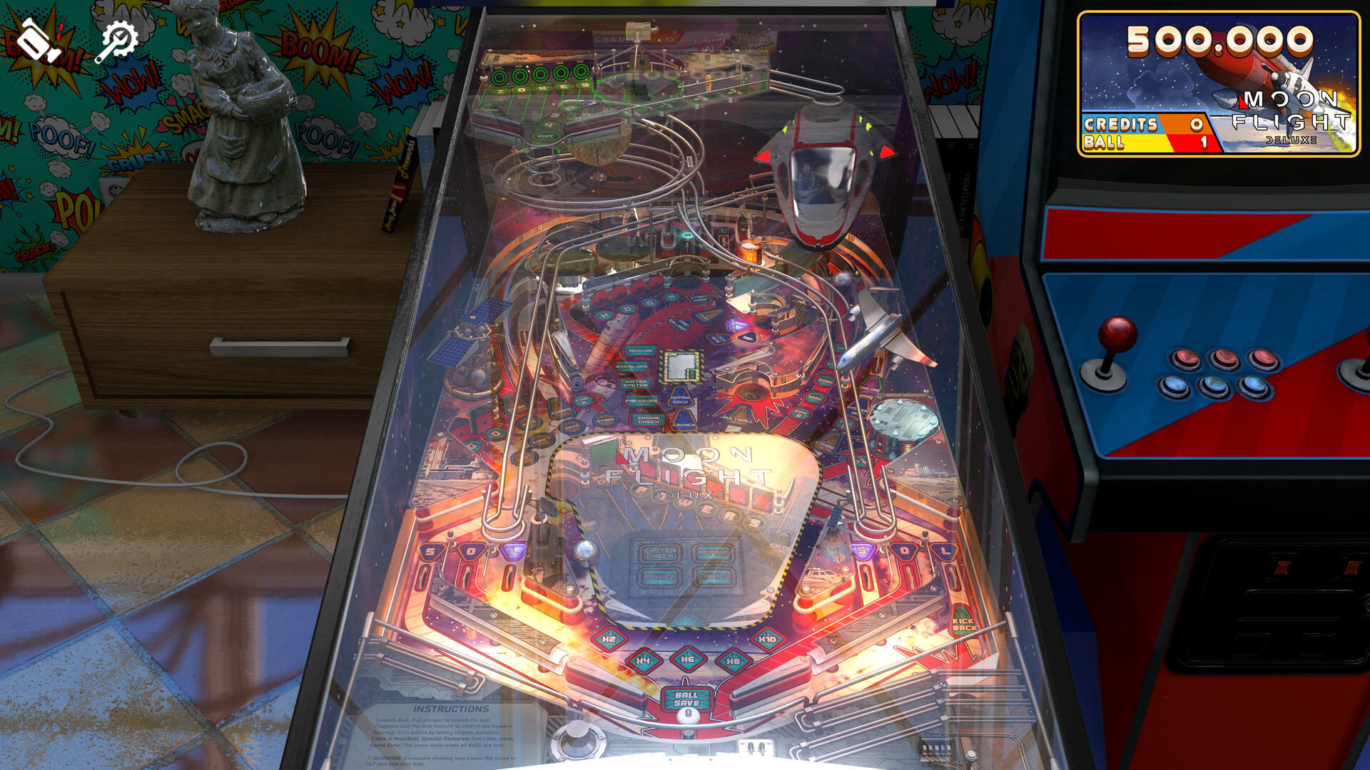 Zaccaria Pinball - Moon Flight Deluxe Pinball Table Featured Screenshot #1