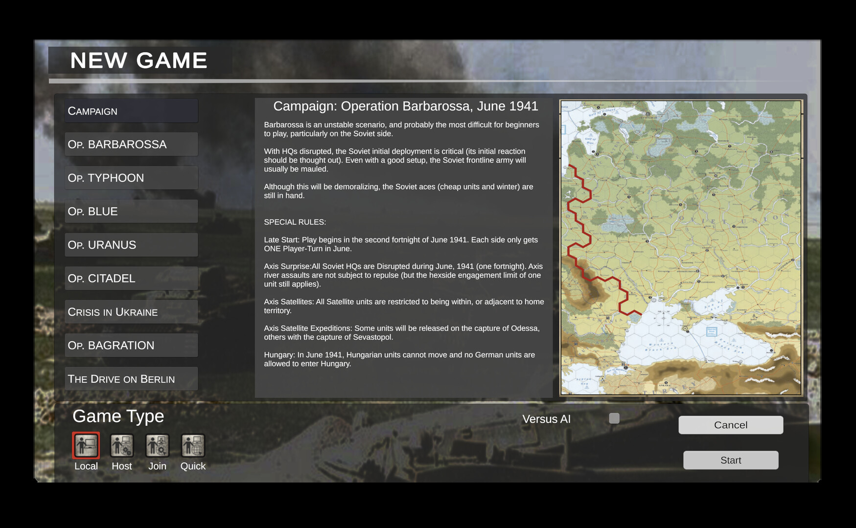 Columbia Games' EastFront