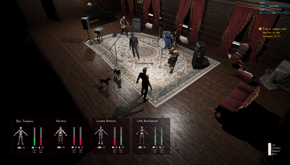 Screenshot of Zombie Metal Band gameplay showing in-action mechanics