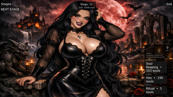 Screenshot of Goth Clicker